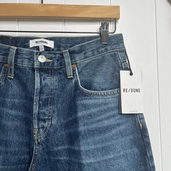 Re/Done Dark Blue Flare Jeans - Picture 4 of 7